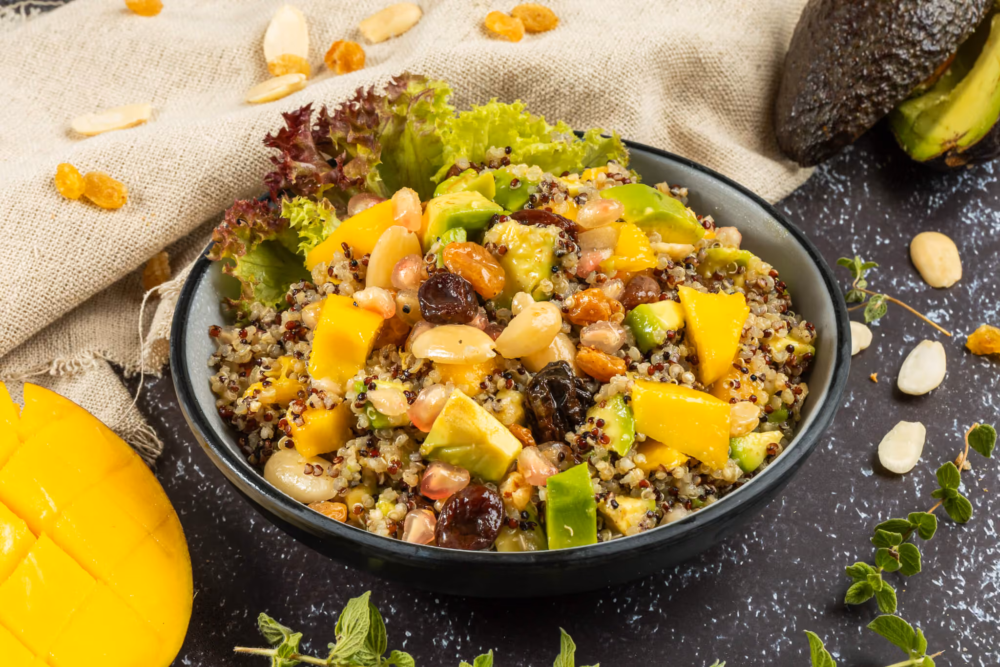 Quinoa salad — homemade Lebanese food by Mahabati